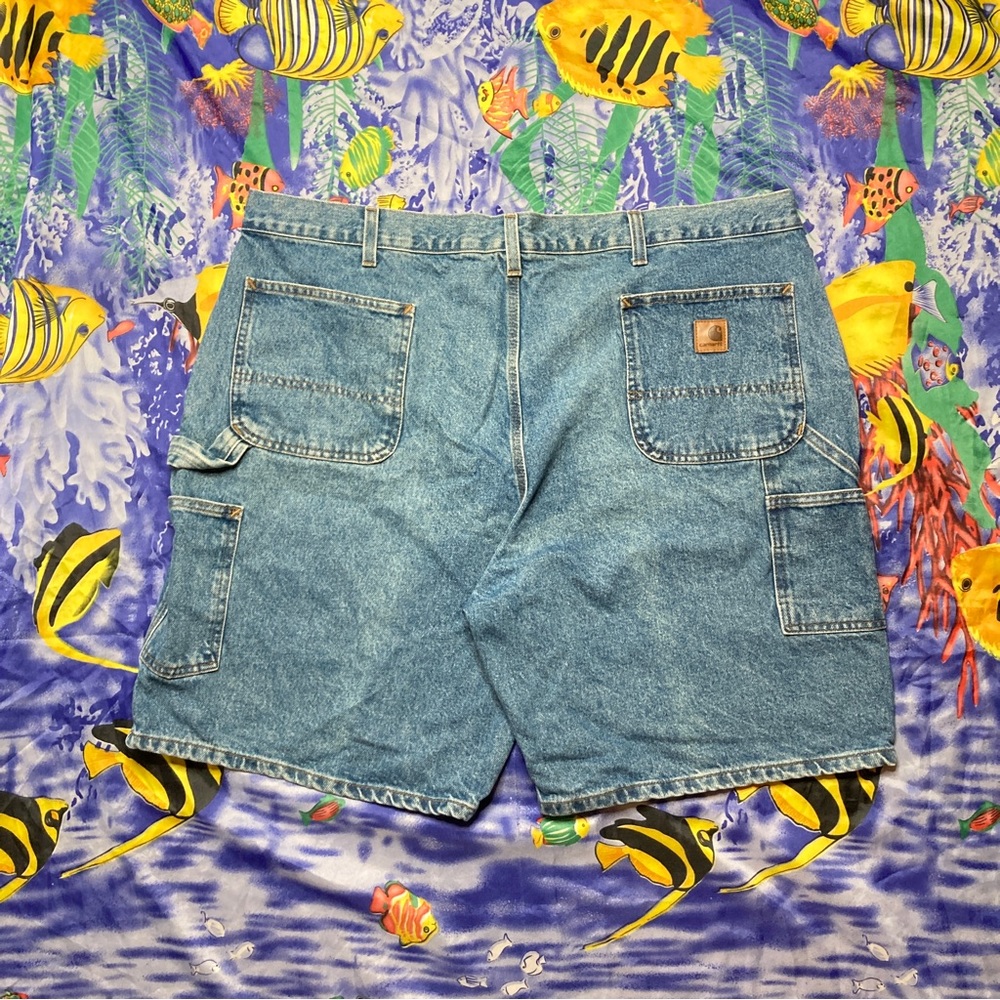 Preloved Carhartt Carpenter Jorts Jean Shorts Mens (might be vintage)